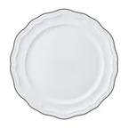 image of Steelite 62568FP811 Rim Plate, 10.25" Porcelain, Adelina Slate Line Folio, Scalloped - 1 Dozen