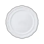 image of Steelite 62568FP812 Rim Plate, 9" Slate Round Porcelain with Scalloped Edge - 1 Dozen
