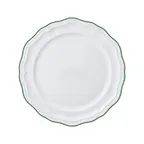 image of Steelite 62571FP812 - Green Line 9" Rim Plate, Round Scalloped Edge Porcelain Plate - 1 Dozen