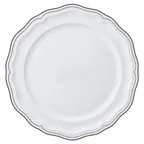 image of Steelite 62577FP810 Rim Plate, 11.25" Round Porcelain Plate, Double Line Slate Scalloped - 1 Dozen