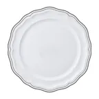 image of Steelite 62577FP811 Rim Plate, 10.25" Round Porcelain Plate, Slate Scalloped Edge - 1 Dozen