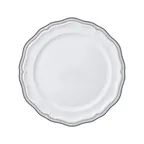 image of Steelite 62582FP812 - 9" Rim Plate, Adelina Triple Line Slate, Porcelain, Scalloped Edge - 1 Dozen