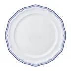 image of Steelite 62584FP811 Rim Plate, 10.25" Triple Line Blue Adelina Round Porcelain Scalloped - 1 Dozen
