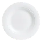 image of Steelite 6300P010 - Rim Plate 10.5" Round Porcelain Aura, Med Rim, Oven Safe 465°F/239°C - 1 Dozen