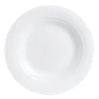 image of Steelite 6300P011 Flat Rim Plate, 9.5" Round Porcelain, Aura Finish, Oven Safe to 465°F - 24/Case