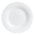 image of Steelite 6300P012 - 8" Round Porcelain Plate, Aura Finish, Medium Flat Rim, Design - 24/Case