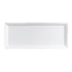 image of Steelite 6300P101 - Porcelain Rectangular Tray 14" x 6.25", Aura, Oven Safe to 465°F/239°C - 24/Case