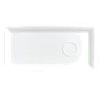 image of Steelite 6300P104 Rectangular Porcelain Tray With Well Aura 9.5" X 4.75" Oven Safe 465°F - 24/Case