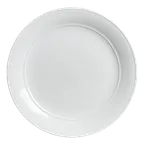 image of Steelite 6300P305 Banquet Plate, 6.75" Round Porcelain, Medium Rim, Aura Finish - 24/Case