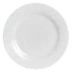 image of Steelite 6305P603 Plate 9.5" Round Porcelain Wide Rim Embossed Frame Oven Safe to 465°F - 24/Case
