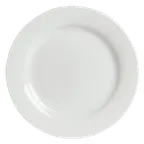image of Steelite 6306P704 - 8.25" Round Porcelain Salad Plate, Wide Rim, Oven Safe to 465°F - 24/Case