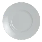 image of Steelite 6314P1002 Round China Plate, 12" Diameter, Porcelain Wide Rim, Oven Safe To 465°F - 6/Case
