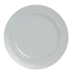 image of Steelite 6314P1015 - 6.75" Round Porcelain Plate, Wide Rim, Oven Safe to 465°F - 24/Case