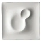 image of Steelite 6315P1202 Square Plate, 10.5" x 10.5" Porcelain, Oven Safe 465°F, Curves - 6/Case