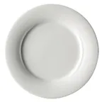 image of Steelite 6321P1302 Flat 10" Round Porcelain Dinner Plate with Wide Rim, Oven Safe to 465°F - 24/Case