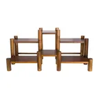 image of Steelite 6525TW310 Tiered Display Stand - 5-Tier Wood Base, Naturals, 20.5" x 14.0" x 12.5", 1/Case