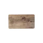 image of Steelite 68A351EL594 Plastic Platter Rectangular 12-3/4" x 7" Melamine Driftwood Brown - 1 Dozen