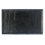 image of Steelite 68A415EL591 Rectangular Platter, 21" x 12-3/4", Black Melamine Slate - 6/Case