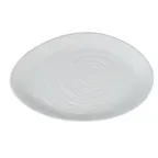 image of Steelite 68A451EL703 Oval Melamine Platter, 15-3/4" x 9-1/2" White, 15" Size, Scape White Finish