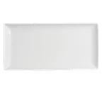 image of Steelite 6900E558 Rectangular Porcelain Varick Pub Plate 9-1/2" x 5" - 1 Dozen