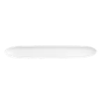 image of Steelite 6900E561 Olive Porcelain Oblong Tray, 12" x 1-3/4", Oval Elongated Design - 1 Dozen