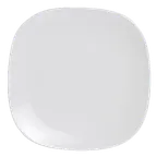 image of Steelite 6940E6046 - Square 4.5" Porcelain Plate, Microwave & Dishwasher Safe, Folio - 1 Dozen