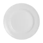 image of Steelite 6940E6052 Rim Plate, 11" Round White Porcelain, Microwave/Dishwasher Safe - 1 Dozen