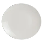 image of Steelite 6940E6072 Oval Plate, 11" X 10" Porcelain Folio Alpha Ceram Parliament - 1 Dozen
