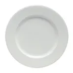 image of Steelite 6940E676 - 8.5" White Round Porcelain Plate, Rim, Microwave/Dishwasher Safe - 1 Dozen