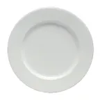 image of Steelite 6940E681 - 7-1/2" Round White Porcelain Plate, Medium Rim, Microwave Safe - 1 Dozen