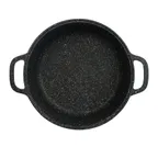 image of Steelite 6976QU003 Pot, 5-3/4 Qt Casserole, 14" Dia x 4" H, Black, Aluminum, Induction Tempered Lid