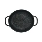 image of Steelite 6976QU011 Casserole, 13" x 2", 56 oz, Black 4‑Ply Aluminum Handles Oven‑450°F Safe - 2/Case