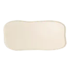 image of Steelite 7002DD031 - 27" x 13" x 1-1/4" Melamine Platter, Beige, BPA‑Free, Fruit/Sandwich - 2/Case