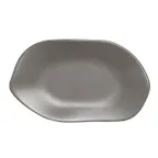image of Steelite 7006DD022 - Plastic Oval Melamine Platter, 7" x 4.25" Gray Finish, 1 Dozen