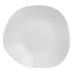 image of Steelite 7008DD006 Plastic Fruit Platter, 15" Free‑Form White Melamine, Sold Per Case - 6/Case
