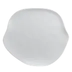 image of Steelite 7008DD007 14" White Free‑Form Melamine Cheese Platter, Plastic Serving Tray - 6/Case