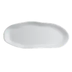 image of Steelite 7008DD015 Slider Tray, 15" X 6.375" Free‑Form White Melamine Plastic Platter - 1 Dozen