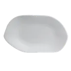image of Steelite 7008DD020 Oval Plastic Serving Platter, 12" x 7.125", White Melamine, - 1 Dozen