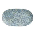 image of Steelite 7124TM076 Oval Melamine Platter, 14" x 8" Azure Creations Design - 1 Dozen