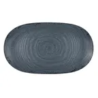 image of Steelite 7184TM076 - 14" x 8" Oval Melamine Serving Platter, Pompeii Slate Creations - 1 Dozen