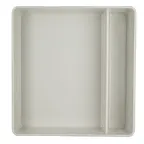image of Steelite 7193TM100 - Square Bento Box, 1.0 gal (10.5" x 10.0" x 2.75"), Greystone Plastic - 6/Case