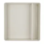 image of Steelite 7193TM101 - Square Plastic Bento Box, White, 10.5" x 10.0" x 2.75", Box Only - 6/Case