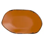 image of Steelite 7217DD020 - 12" Oval Plastic Serving Platter, Melamine, Orange Finish, 1 Dozen