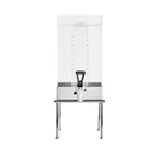 image of Steelite 7345MW305 Square Infuser Juicer, 8‑Quart Clear Plastic, 10.5" x 8.5" x 20.375" Wood Base