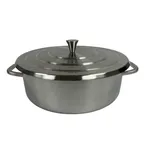 image of Steelite 7352MW304 - 5 Qt Round Stainless Steel Chafing Dish, 15.0" x 12.5" x 5.25", Cover - 1/Case