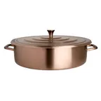 image of Steelite 7353MW302 Round Chafing Dish, 2-Gal 18" Dia, Bronze Stainless Steel, Lift-Off Cover- 1/Case