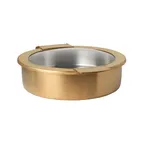 image of Steelite 7358MW302H - 2‑Gal Chafing Dish, 18" x 15.75" x 5.5", Gold Steel, Hinged Cover - 1/Case