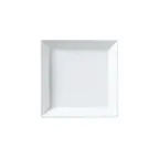 image of Steelite 82000AND0140 - White Bone China Square Tray, 7" x 7" x 1.125", Edwards Design - 1 Dozen
