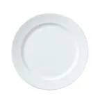 image of Steelite 82000AND0180 - Round Bone China Plate, 10.5" Dia x 0.875" H, Whiteware Narrow Rim - 1 Dozen