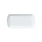 image of Steelite 82000AND0259 Rectangle Bone China Tray, White, 9.75" x 5.0" x 0.75", - 1 Dozen